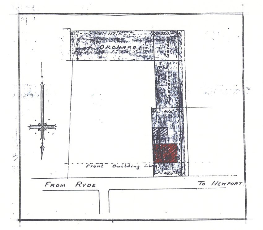 Plan of house and land 1898-1921