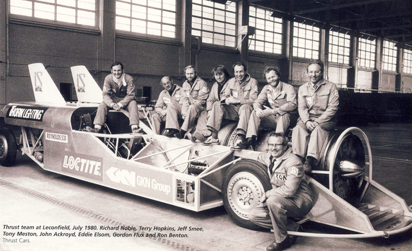 Picture of the Thrust team at Leconsfield, July 1980