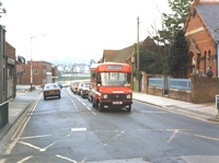Picture of Rookley before the road bollards March 1990.
