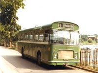 Picture of Southern Vectis bus on New Road, Wootton.  August 1984.