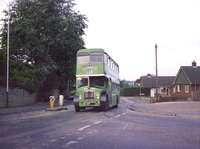 Picture of Wootton High St. Junction with Station Rd. Bus route No. 1A and no traffic lights etc, 1981.