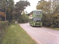 Picture of Bus coming up Park Road Wootton May 1985