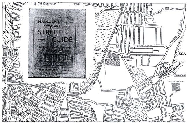 Section of the 1930's Map and Street Guide Section of the 1930's Map and Street Guide