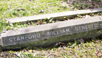 Stanford Streets' family plot opposite the lodge.