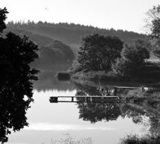 Picture of Wootton landscape in black and white
