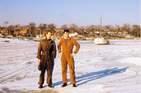 Wootton Creek frozen over, 1963