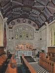 Picture of Carisbrooke Castle. Interior of St Nicholas' Chapel looking east