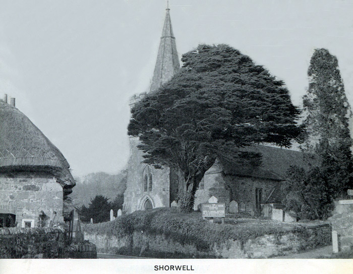 Drawing of Shorwell Church